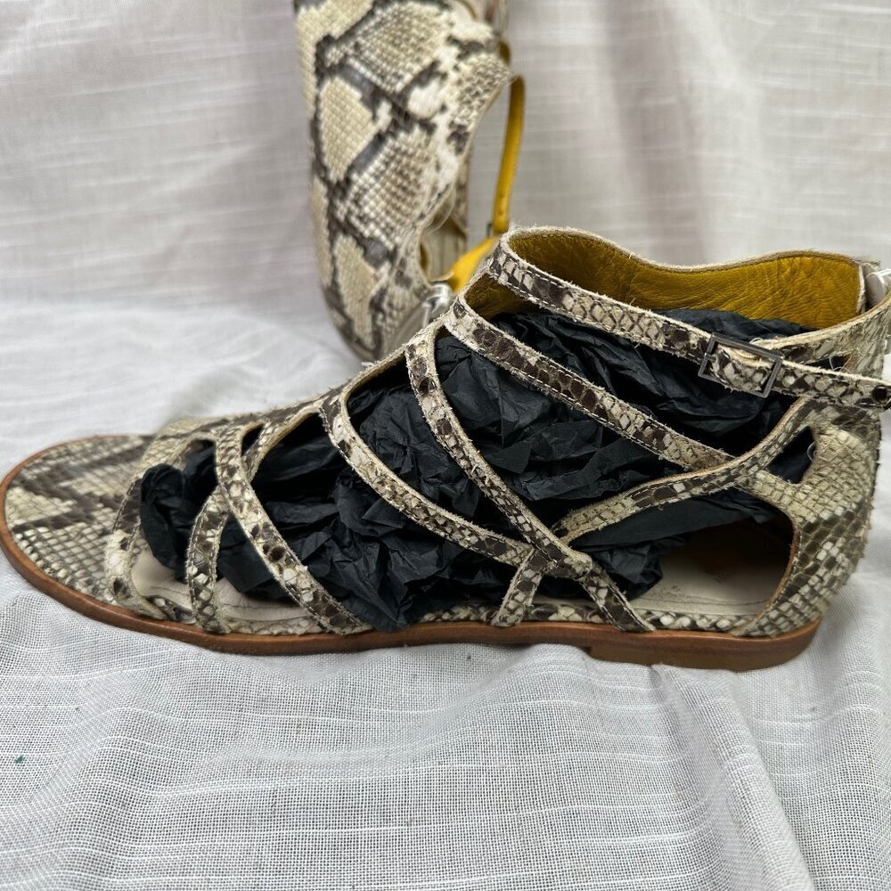 Maison Martin Margiela Python Snake Flat Ankle St… - image 1